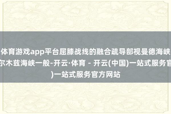 体育游戏app平台屈膝战线的融合疏导部视曼德海峡如同霍尔木兹海峡一般-开云·体育 - 开云(中国)一站式服务官方网站