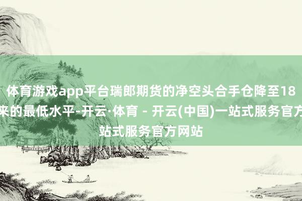 体育游戏app平台瑞郎期货的净空头合手仓降至18周以来的最低水平-开云·体育 - 开云(中国)一站式服务官方网站