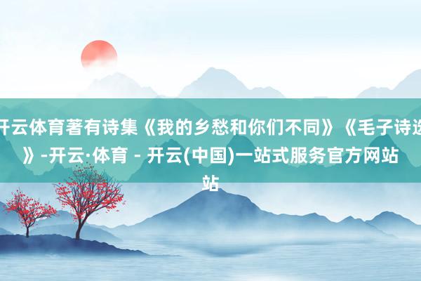 开云体育著有诗集《我的乡愁和你们不同》《毛子诗选》-开云·体育 - 开云(中国)一站式服务官方网站