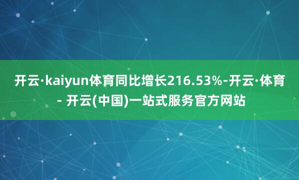 开云·kaiyun体育同比增长216.53%-开云·体育 - 开云(中国)一站式服务官方网站