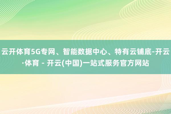 云开体育5G专网、智能数据中心、特有云铺底-开云·体育 - 开云(中国)一站式服务官方网站