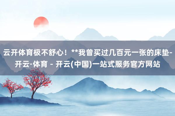 云开体育极不舒心！**我曾买过几百元一张的床垫-开云·体育 - 开云(中国)一站式服务官方网站