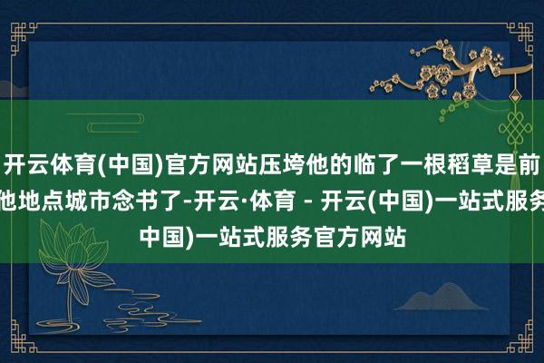 开云体育(中国)官方网站压垮他的临了一根稻草是前妻弟弟来他地点城市念书了-开云·体育 - 开云(中国)一站式服务官方网站