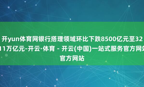 开yun体育网银行搭理领域环比下跌8500亿元至32.11万亿元-开云·体育 - 开云(中国)一站式服务官方网站